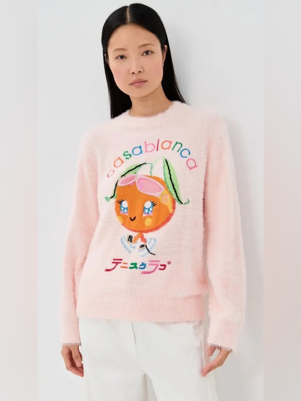 Casablanca Character
Intarsia Brushed Knit Sweater M